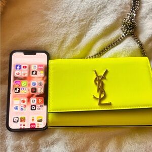YSL Neon Yellow Crossbody Bag